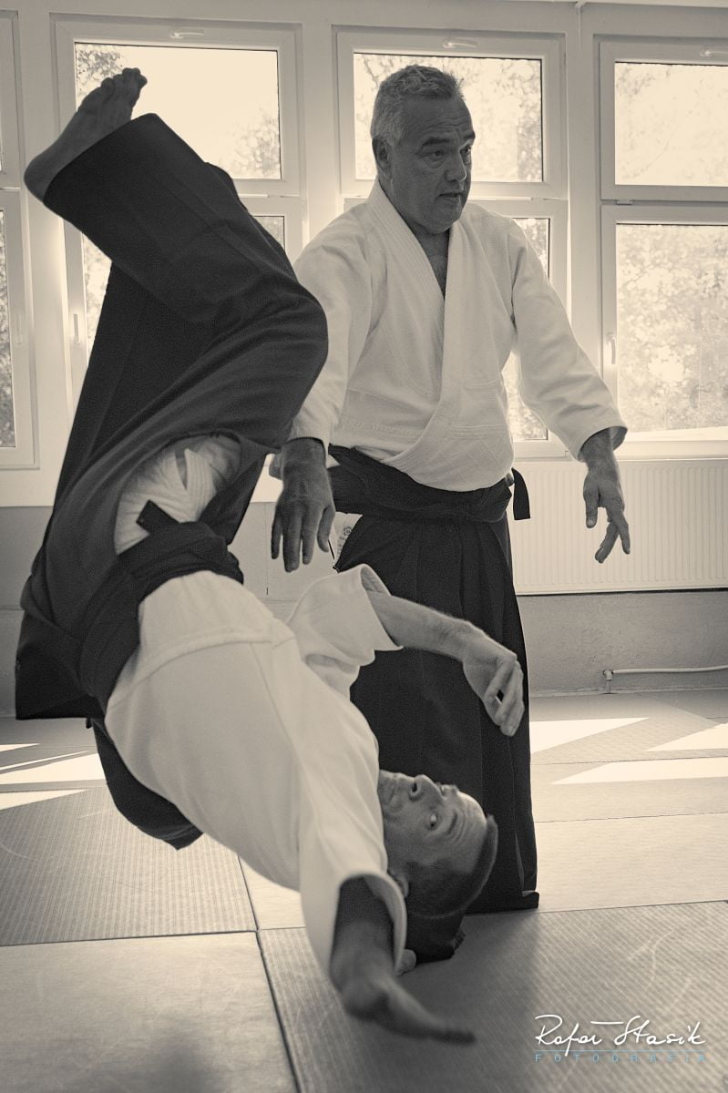 Aikido-oefening met Wilko Vriesman; foto Rafal Stasik